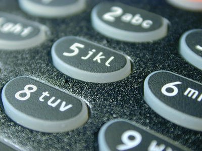 buttons on a mobile phone keyboard